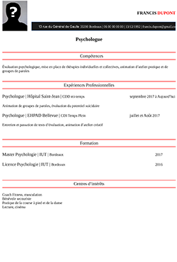CV Psychologue pdf